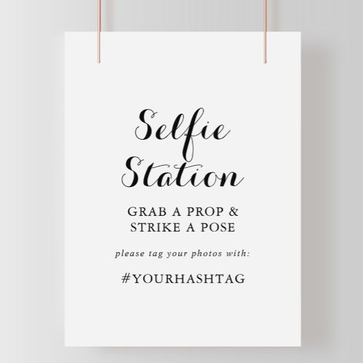Modern Calligraphy Selfie Station Bord Poster