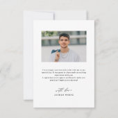 Modern Calligraphy Simple Photo Graduation Bedankkaart (Achterkant)