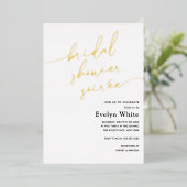 Modern Calligraphy Vrijgezellenfeest Soirée Folie Uitnodiging (Staand Voorkant)