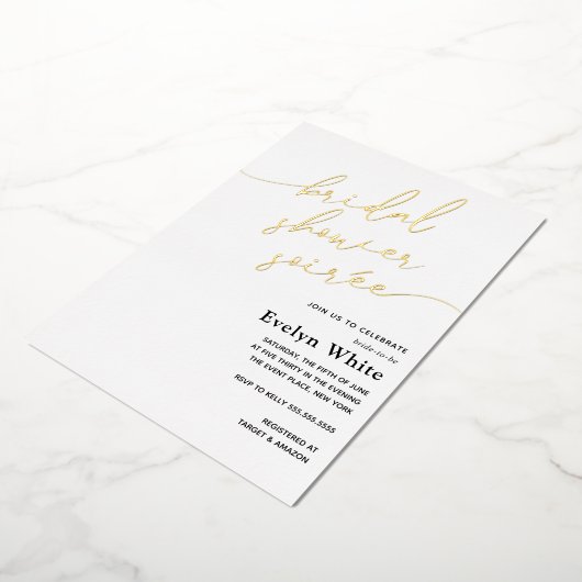 Modern Calligraphy Vrijgezellenfeest Soirée Folie Uitnodiging (Gedraaid)