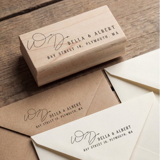 Modern Calligraphy We Do Wedding Return Address Rubberstempel