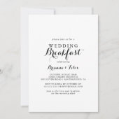 Modern Calligraphy Wedding Breakfast Kaart (Voorkant)