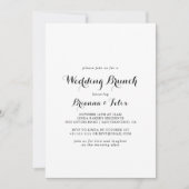 Modern Calligraphy Wedding Brunch Kaart (Voorkant)