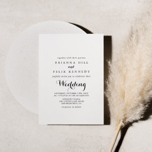 Modern Calligraphy Wedding Gold Folie Uitnodiging