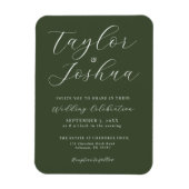 Modern Calligraphy Wedding Invitation Magnet Magneet (Verticaal)