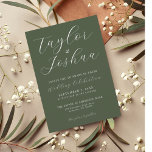 Modern Calligraphy Wedding Invitation Magnet Magneet<br><div class="desc">Minimalistisch modern design met prachtig kalligrafiekscript! Zoek de passende kaart RSVP in het zelfde collectie!</div>