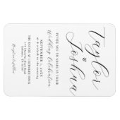 Modern Calligraphy Wedding Invitation Magnet Magneet (Horizontaal)