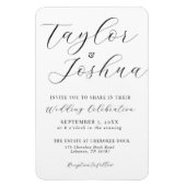 Modern Calligraphy Wedding Invitation Magnet Magneet (Verticaal)