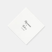 Modern Calligraphy Wedding Napkin Servet (Hoek)