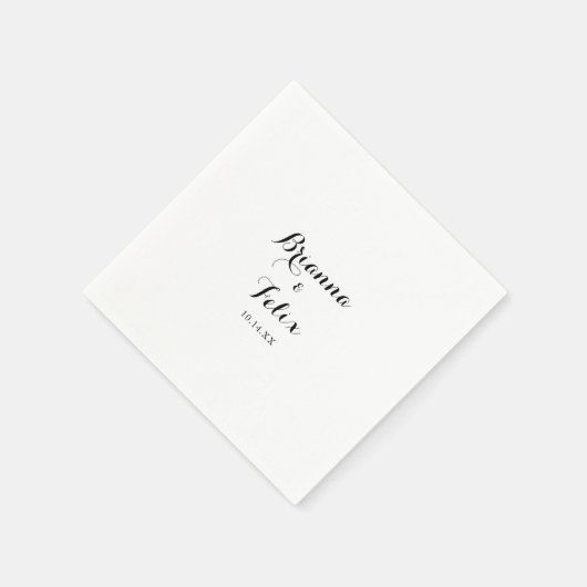 Modern Calligraphy Wedding Napkin Servet (Hoek)