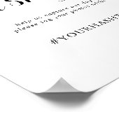 Modern Calligraphy Wedding Oh Snap Sign Poster (Hoek)