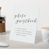 Modern Calligraphy Wedding Photo Guestbook Reclamebord Met Voetstuk (Insitu)