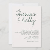 Modern Calligraphy Wedding Suite Kaart (Voorkant)