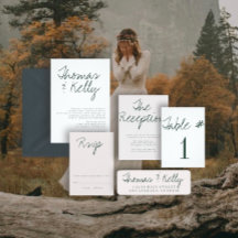 Modern Calligraphy Wedding Suite