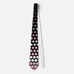 Modern Cameo Pink and White Polka Dot Stropdas