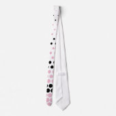 Modern Cameo Pink en Black Polka Dot Stropdas (Achterkant)