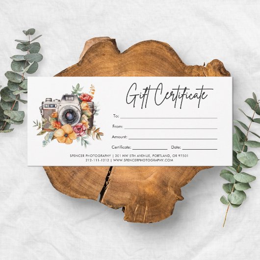 Modern Cameralogo Fotografie Cadeaubon