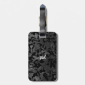 Modern Camo-Black en Dark Gray-camouflage Bagagelabel (Achterkant verticaal)