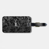 Modern Camo-Black en Dark Gray-camouflage Bagagelabel (Achterkant horizontaal)