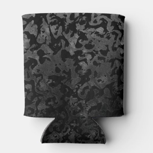 Modern Camo-Black en Dark Gray-camouflage Blikjeskoeler (Achterkant)