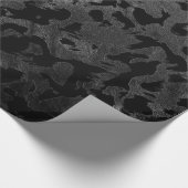 Modern Camo-Black en Dark Gray-camouflage Cadeaupapier (Hoek)