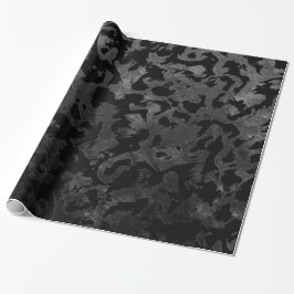 Modern Camo-Black en Dark Gray-camouflage Cadeaupapier