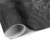 Modern Camo-Black en Dark Gray-camouflage Cadeaupapier (Rol Hoek)