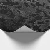 Modern Camo-Black en Dark Gray-camouflage Cadeaupapier (Hoek)