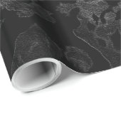 Modern Camo-Black en Dark Gray-camouflage Cadeaupapier (Rol Hoek)