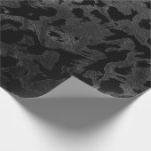 Modern Camo-Black en Dark Gray-camouflage Cadeaupapier (Hoek)