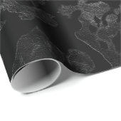 Modern Camo-Black en Dark Gray-camouflage Cadeaupapier (Rol Hoek)