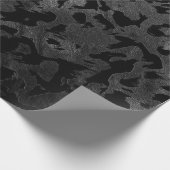 Modern Camo-Black en Dark Gray-camouflage Cadeaupapier (Hoek)