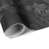 Modern Camo-Black en Dark Gray-camouflage Cadeaupapier (Rol Hoek)