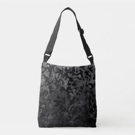 Modern Camo-Black en Dark Gray-camouflage Crossbody Tas