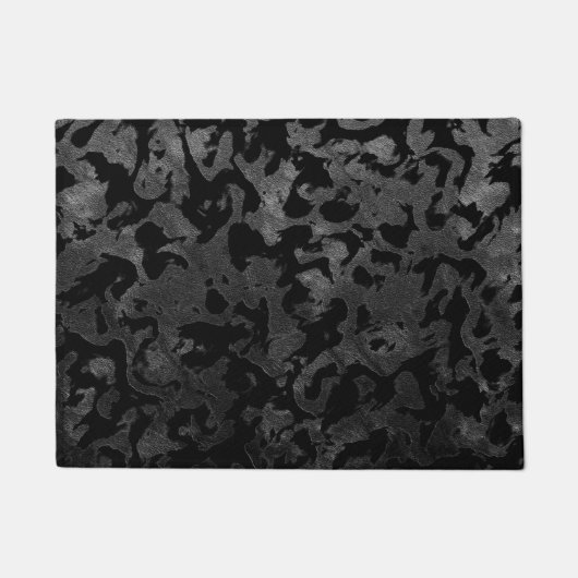 Modern Camo-Black en Dark Gray-camouflage Deurmat (Voorkant)