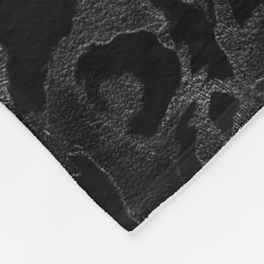 Modern Camo-Black en Dark Gray-camouflage Fleece Deken (Hoek)