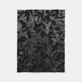 Modern Camo-Black en Dark Gray-camouflage Fleece Deken