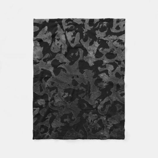 Modern Camo-Black en Dark Gray-camouflage Fleece Deken (Voorkant)