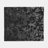 Modern Camo-Black en Dark Gray-camouflage Fleece Deken (Voorkant (Horizontaal))