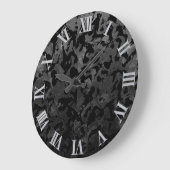 Modern Camo-Black en Dark Gray-camouflage Grote Klok (Hoek)