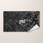Modern Camo-Black en Dark Gray-camouflage Handdoek (Handdoek)