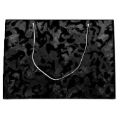 Modern Camo-Black en Dark Gray-camouflage Large Cadeautasje (Voorkant)