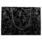 Modern Camo-Black en Dark Gray-camouflage Large Cadeautasje (Achterkant)