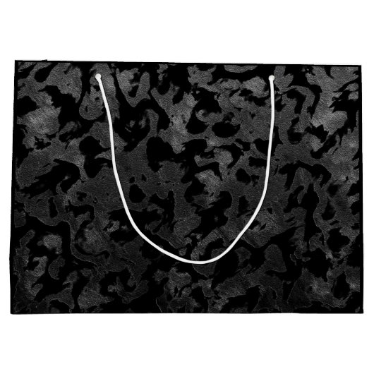 Modern Camo-Black en Dark Gray-camouflage Large Cadeautasje (Achterkant)