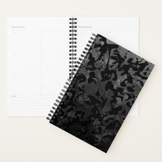 Modern Camo-Black en Dark Gray-camouflage Planner (Display)