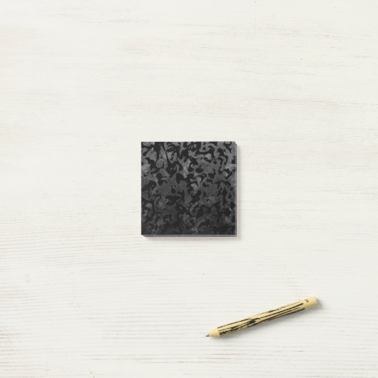 Modern Camo-Black en Dark Gray-camouflage Post-it® Notes (Op bureau)