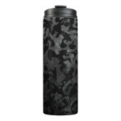Modern Camo-Black en Dark Gray-camouflage Thermosbeker (Voorkant)