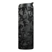 Modern Camo-Black en Dark Gray-camouflage Thermosbeker (Gedraaid links)