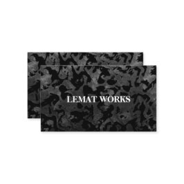 Modern Camo-Black en Dark Gray-camouflage Visitekaartje