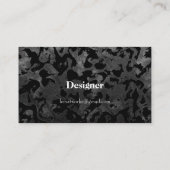 Modern Camo-Black en Dark Gray-camouflage Visitekaartje (Achterkant)